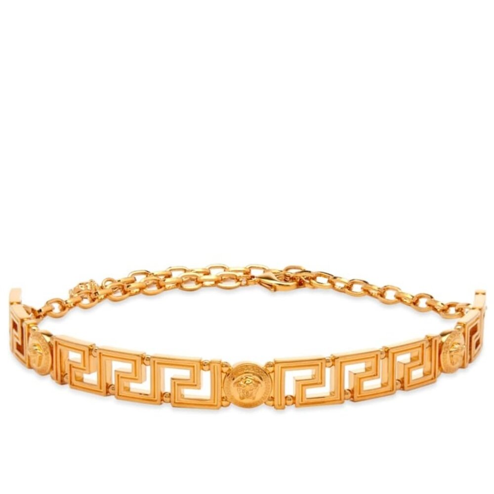 Versace Medusa Greca Gold Choker Necklace – New in Box
